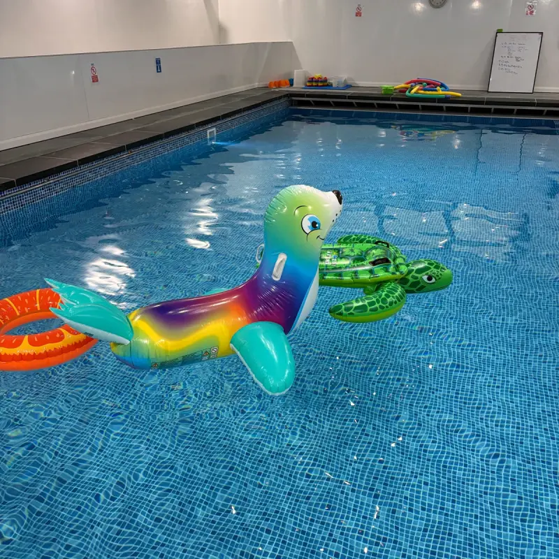Inflatable pool equipment at Sprint Swim Academy